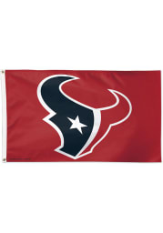 Houston Texans 3x5 Red Silk Screen Grommet Flag