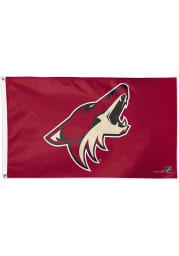 Arizona Coyotes 3x5 Red Silk Screen Grommet Flag