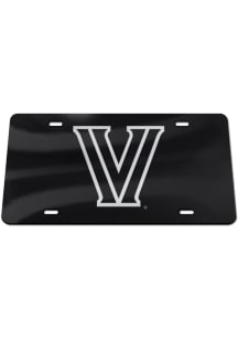 Villanova Wildcats Silver Logo Black Background Car Accessory License Plate