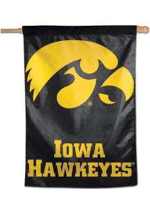 Black Iowa Hawkeyes Logo 28x40 Banner