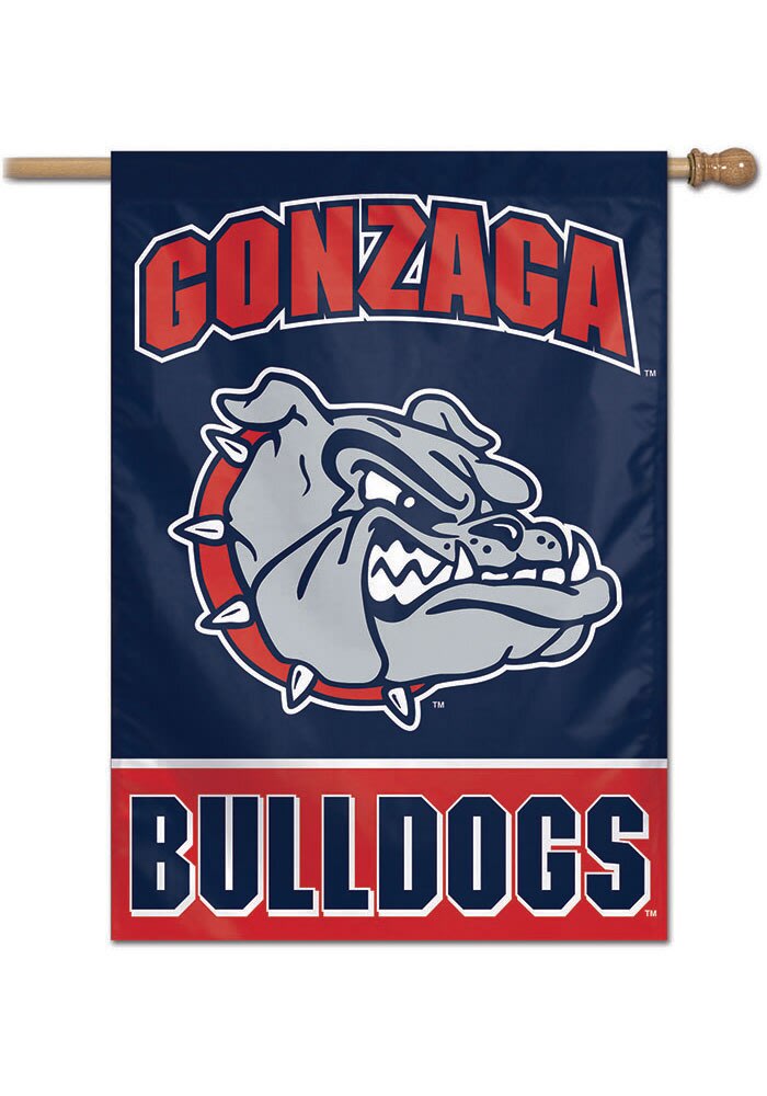Gonzaga Bulldogs Banner With Suction Cup – 13x18 Inch, Polyester, For Windows, Doors, Walls