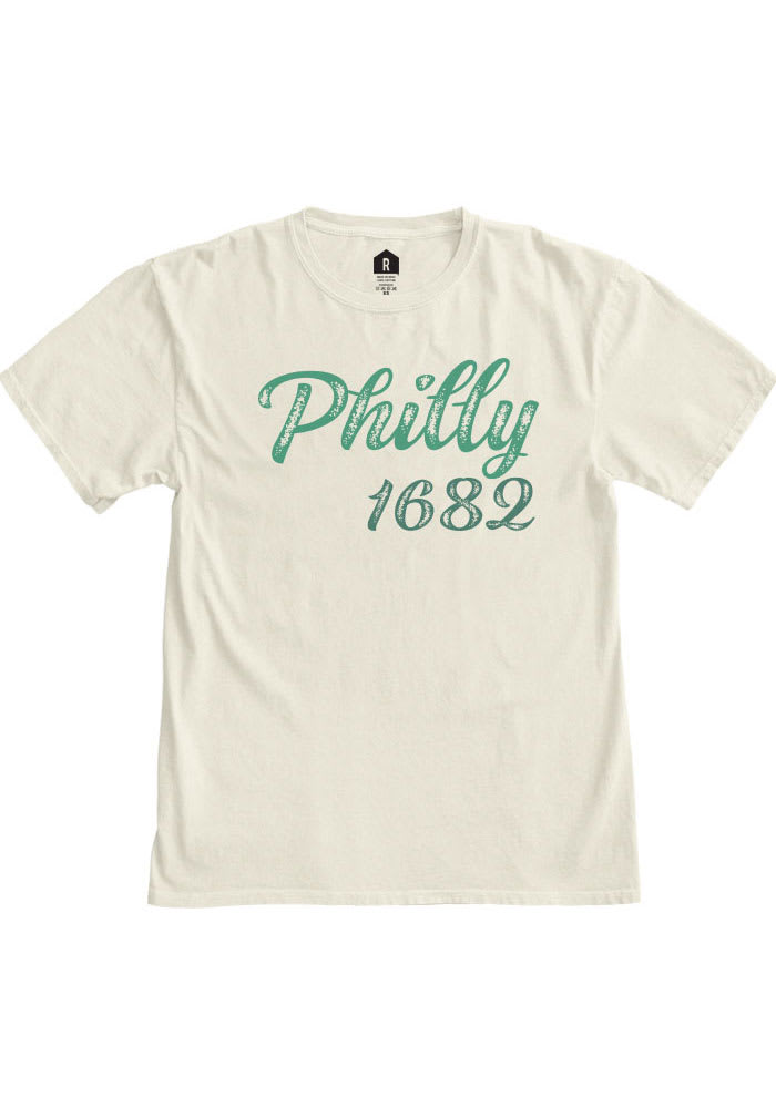 Rally Philadelphia Womens Ivory Roller Rink Short Sleeve T-Shirt