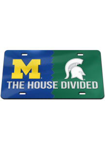 Michigan Wolverines Green  House Divided License Plate