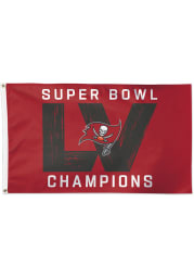 Tampa Bay Buccaneers Super Bowl LV Champions 3x5 Deluxe Red Silk Screen Grommet Flag