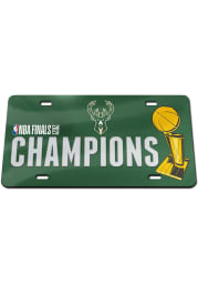 Milwaukee Bucks 2021 NBA Finals Champions Inlaid Metallic Car Accessory License Plate