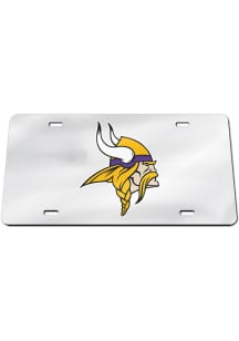 Minnesota Vikings Silver Logo Design Car Accessory License Plate