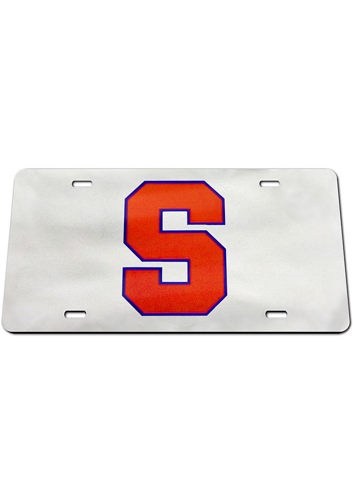 Syracuse Orange License Plate 'Cuse Logo License Tag SILVER