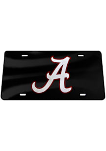 Alabama Crimson Tide Black White Logo Car Accessory License Plate