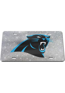 Carolina Panthers Glitter Car Accessory License Plate