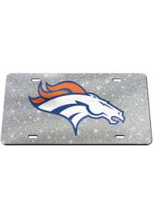 Denver Broncos Glitter Car Accessory License Plate