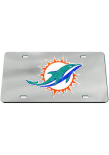 Miami Dolphins Glitter Car Accessory License Plate