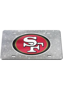San Francisco 49ers Glitter Car Accessory License Plate