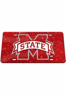 Mississippi State Bulldogs Glitter Car Accessory License Plate