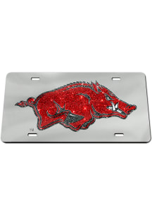 Arkansas Razorbacks Glitter Car Accessory License Plate