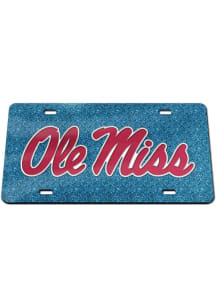 Ole Miss Rebels Glitter Car Accessory License Plate
