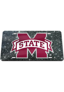 Mississippi State Bulldogs Glitter Car Accessory License Plate