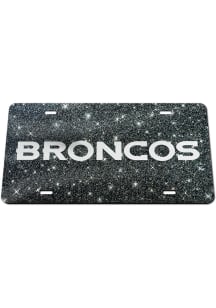 Denver Broncos Glitter Car Accessory License Plate