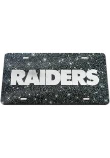 Las Vegas Raiders Glitter Car Accessory License Plate
