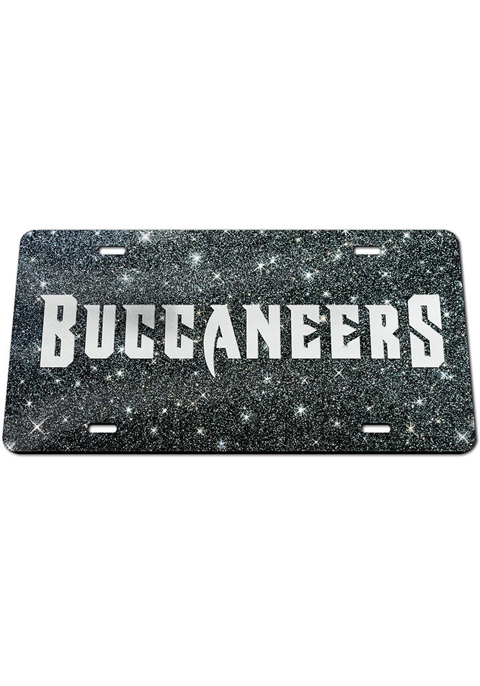 Tampa Bay Buccaneers Glitter Car Accessory License Plate
