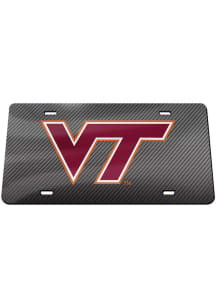 Virginia Tech Hokies Carbon Car Accessory License Plate