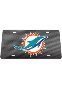 Miami Dolphins Carbon Car Accessory License Plate