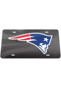 New England Patriots Carbon Car Accessory License Plate