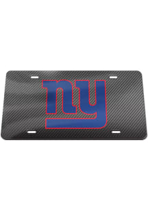 New York Giants Carbon Car Accessory License Plate