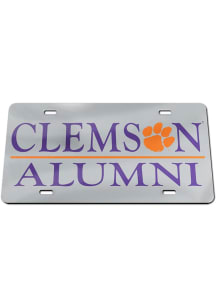 Clemson Tigers Silver Alumni Car Accessory License Plate
