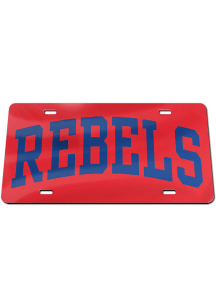 Ole Miss Rebels Inlaid Car Accessory License Plate