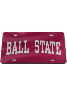 Ball State Cardinals Inlaid Car Accessory License Plate