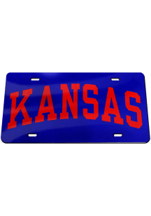 Kansas Jayhawks Inlaid Car Accessory License Plate