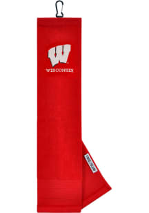 Red Wisconsin Badgers Embroidered Microfiber Golf Towel