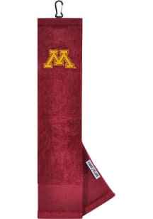 Red Minnesota Golden Gophers Embroidered Microfiber Golf Towel
