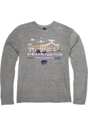 Rally K-State Wildcats Grey Ahearn Fieldhouse Triblend Long Sleeve Fashion T Shirt