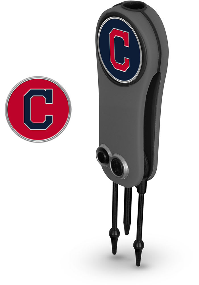 Cleveland Indians Ball Marker Switchblade Divot Tool
