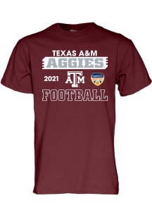 Texas A&amp;M Aggies Maroon 2020 Orange Bowl Bound Short Sleeve T Shirt