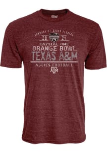 Texas A&amp;M Aggies Maroon 2020 Orange Bowl Bound Short Sleeve Fashion T Shirt