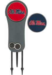 Ole Miss Rebels Ball Marker Switchblade Divot Tool