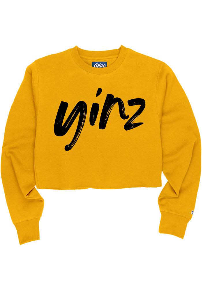 Pittsburgh Womens Gold Yinz Crew Sweatshirt