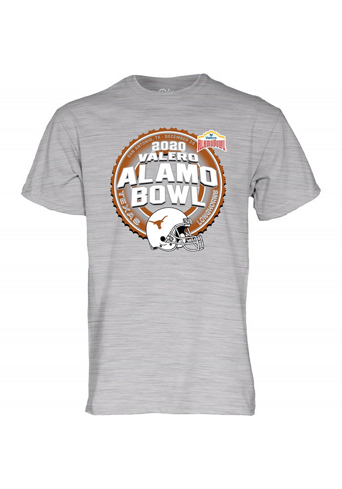Texas Longhorns Grey Alamo Bowl Bound 2020 Short Sleeve T Shirt