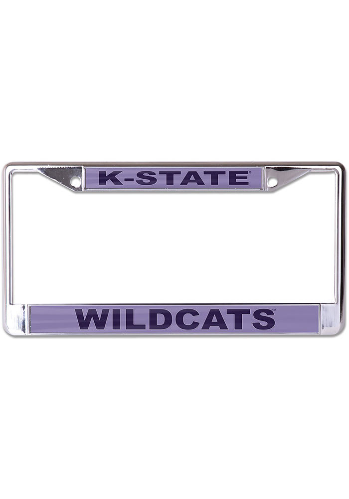 K-State Wildcats Lavender Metallic Inlaid License Frame
