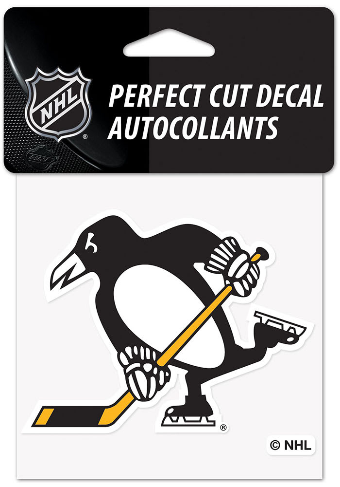 Pittsburgh Penguins Reverse Retro Logo Auto Decal - Black