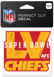 Kansas City Chiefs Super Bowl LV Bound 4x4 Color Auto Decal - Red