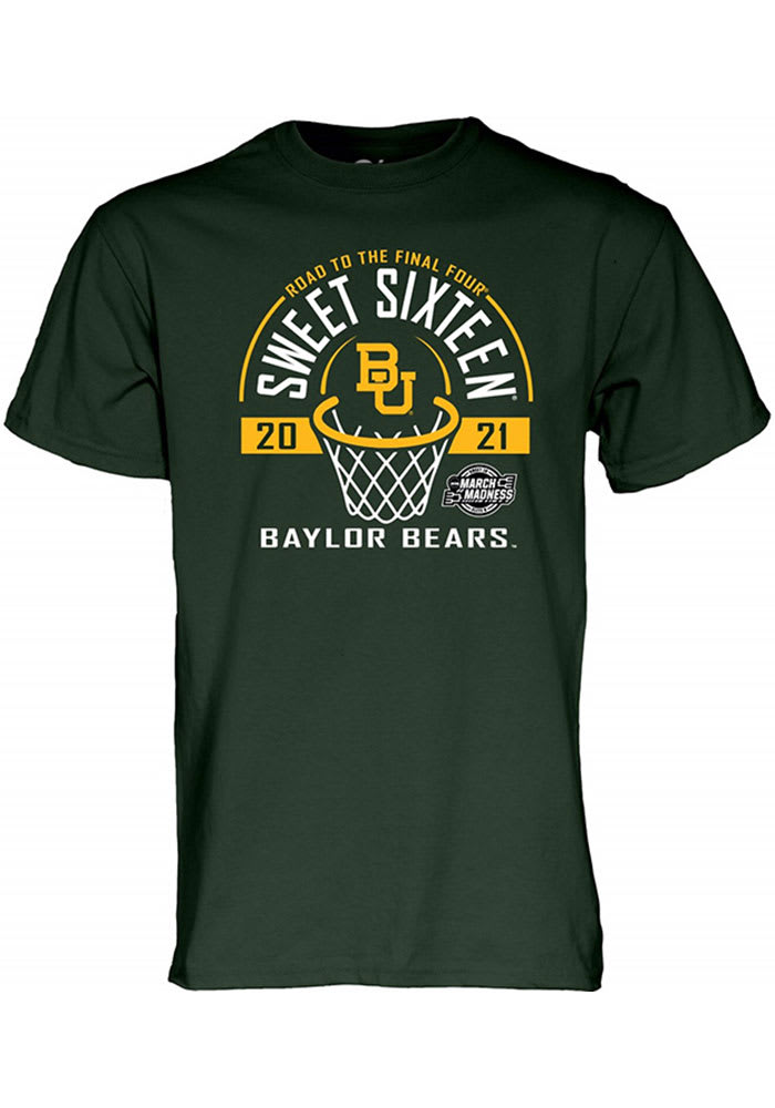 Baylor Bears Green 2021 Sweet Sixteen Short Sleeve T Shirt