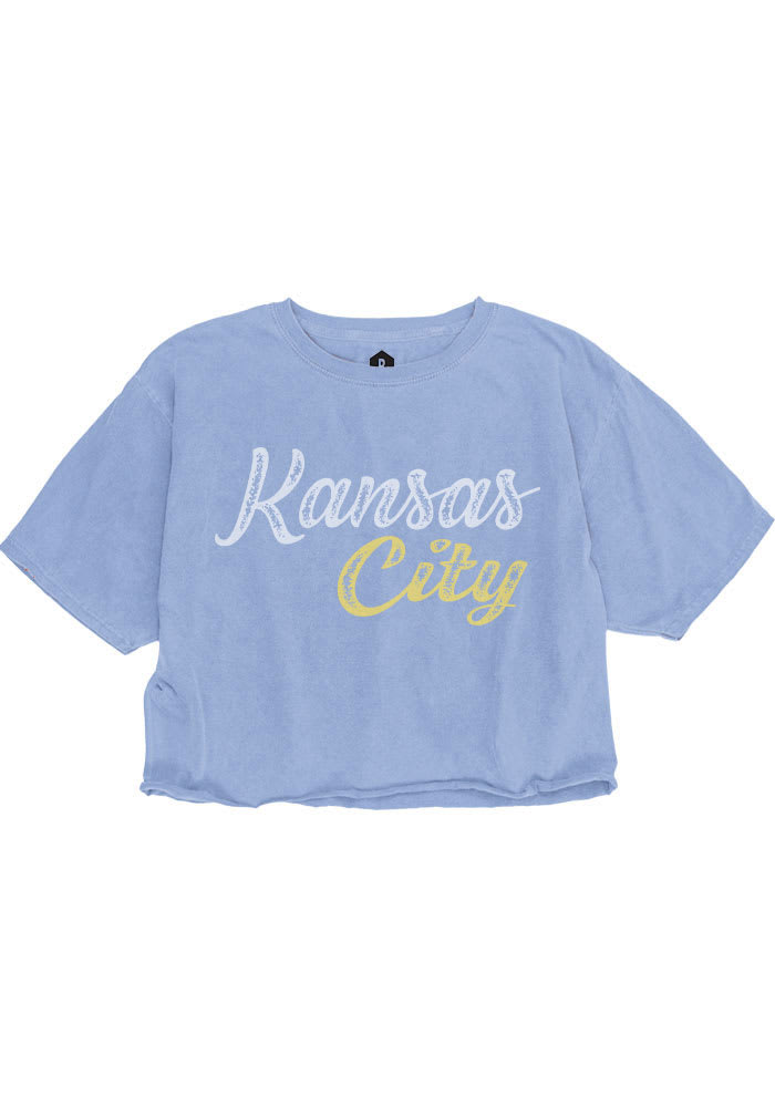 Rally Kansas City Womens Light Blue Roller Rink Short Sleeve T-Shirt