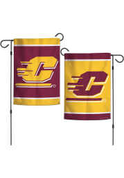 Central Michigan Chippewas Logo Stripe Garden Flag
