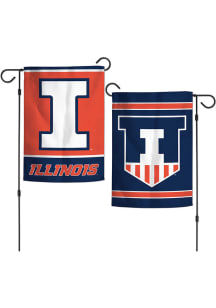 Illinois Fighting Illini Logo Stripe Garden Flag