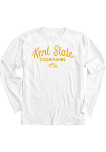 Kent State Golden Flashes Womens White Flip the Script LS Tee