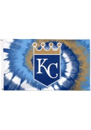 Kansas City Royals Tie Dye 3x5 ft Blue Silk Screen Grommet Flag