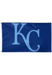 Kansas City Royals 3x5 ft Navy Blue Silk Screen Grommet Flag